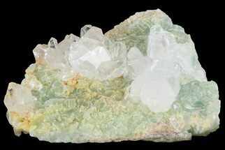 Quartz Crystals on Prehnite - Pakistan #38854