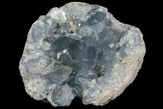 Blue Celestine (Celestite) Crystal Geode - Large Crystals #70829