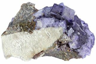 Cubic Fluorite Crystals on Sphalerite - Elmwood Mine #71944