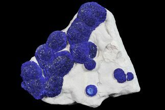 Wide Brilliant Blue Azurite Sun Cluster On Rock - Australia #77300