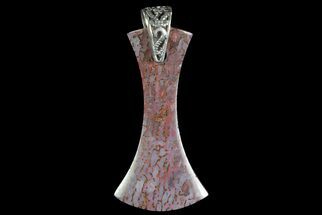 Gorgeous, Purple Dinosaur Bone (Gembone) Axe Pendant #84766