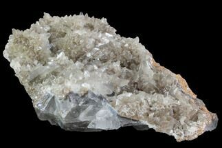 Calcite Crystals On Cubic Fluorite - Pakistan #90649