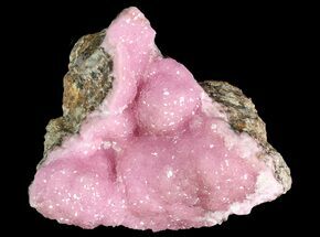 Sparkling, Cobaltoan Calcite Crystal Cluster - Bou Azzer, Morocco #92545