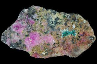 Polished Cobaltoan Calcite & Malachite Slab - Congo #94999