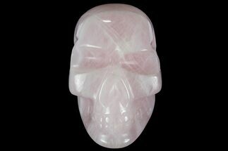 3.6" Polished Brazilian Rose Quartz Crystal Skull - Crystal #95563