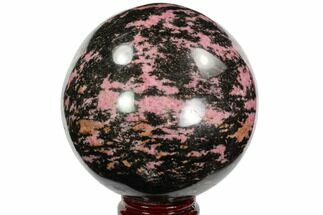 Polished Rhodonite Sphere - Madagascar #96201