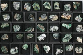 Mineral Flat: Fluorescent Rogerley Fluorite - Pieces #96996