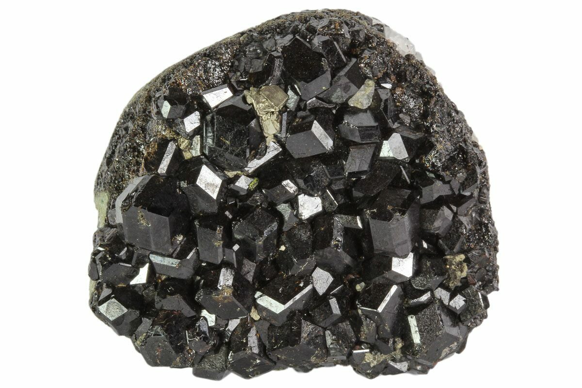 1.9 Black Andradite (Melanite) Garnet Cluster - Kazakhstan