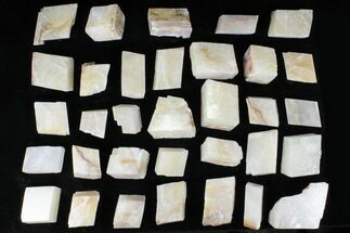 Flat: - Cleaved, Rhombohedral Calcite - Pieces #104692