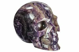 Carved, Purple Fluorite Skull #108772