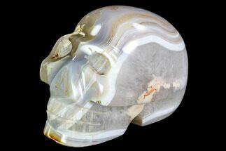 Polished Banded Agate Skull #108351