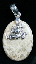 Beautiful Fossil Coral Pendant #7713