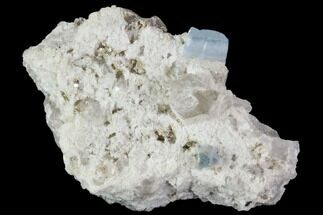 Aquamarine Crystals and Quartz in Albite Crystal Matrix- Pakistan #111356