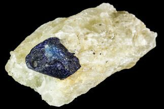 Lazurite and Pyrite Crystals in Calcite Matrix - Afghanistan #111798