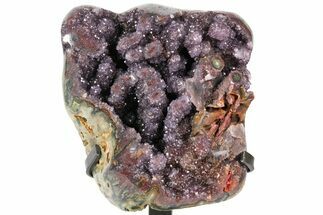 Unique, Amethyst Geode Section on Metal Stand - Uruguay #113192
