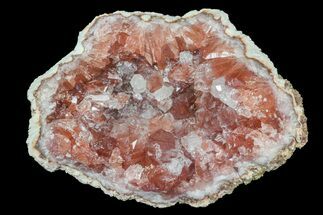 Lustrous, Pink Amethyst Geode Section with Calcite - Argentina #113332
