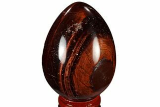 Polished Red Tiger's Eye Egg - South Africa #115439