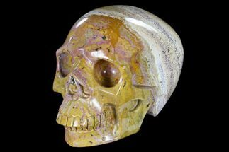 Realistic, Polished Ocean Jasper Skull #116504