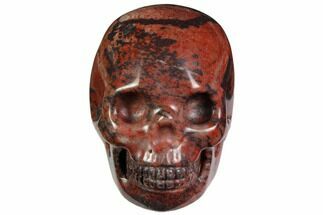Realistic, Red, Brecciated Jasper Skull #116503