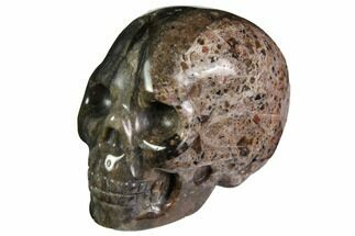 Realistic, Polished Brecciated Jasper Skull #116839