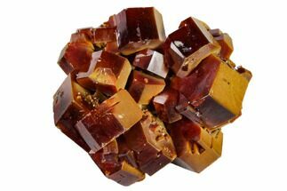 Large, Red & Tan Vanadinite Crystal Cluster - Morocco #116751