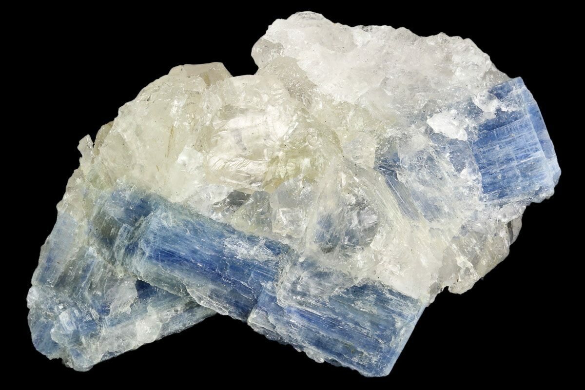 3" Vibrant Blue Kyanite Crystals In Quartz Brazil For Sale (118840)