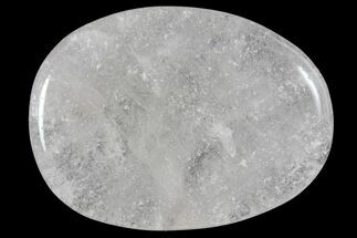 1.8" Polished Clear Quartz Flat Pocket Stone  - Crystal #121109
