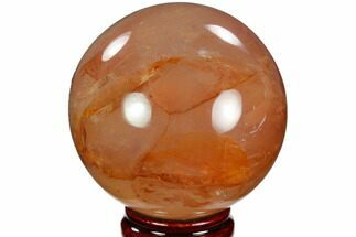 Polished Hematoid (Harlequin) Quartz Sphere - Madagascar #121603