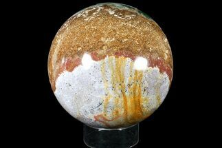 Huge, Multi-Colored Ocean Jasper Sphere #121961
