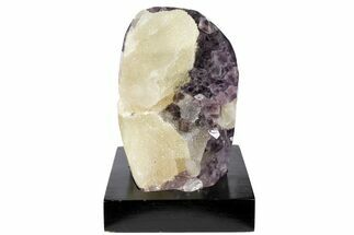 4.9" Tall, Amethyst Cluster With Wood Base - Uruguay - Crystal #121257