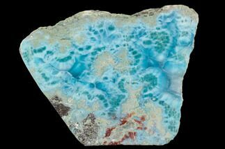 Polished Section Of Rare Larimar - Dominican Republic #129085