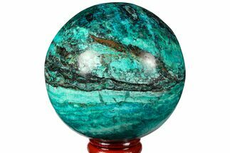 Polished Chrysocolla Sphere - Peru #133762
