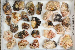 Mixed Indian Mineral & Crystal Flat - 12 Pieces (#95604) For Sale 