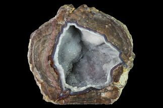 Crystal Filled Dugway Geode (Polished Half) Stand-up - Utah #141325