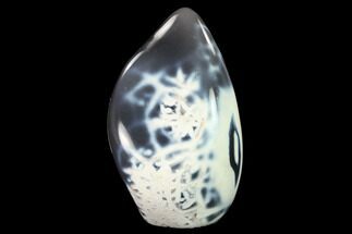 Free-Standing, Polished Blue and White Agate - Madagascar #140380
