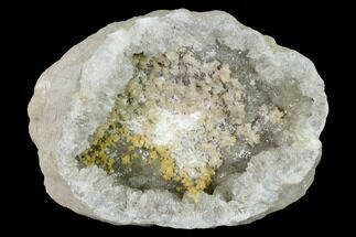 Keokuk Quartz Geode with Dolomite Crystals (Half) - Illinois #144762