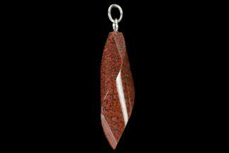 Beautiful, Agatized Dinosaur Bone (Gembone) Twist Pendant #146263