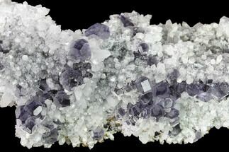 Purple Fluorite Crystals with Quartz and Calcite - China #146642