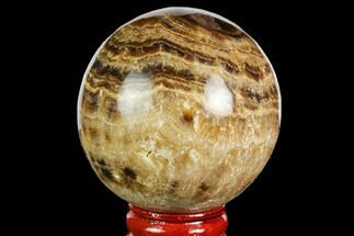2.2" Polished Chocolate Calcite Sphere - Pakistan - Crystal #149511