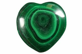 1.6" Polished Malachite Hearts - Crystal #150384