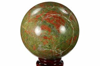 3.3" Polished Unakite Sphere - South Africa - Crystal #151921