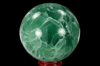 2.8" Polished Green Fluorite Sphere - Mexico - Crystal #153359