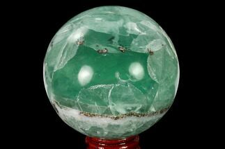 Polished Green Fluorite Sphere - Mexico #153363