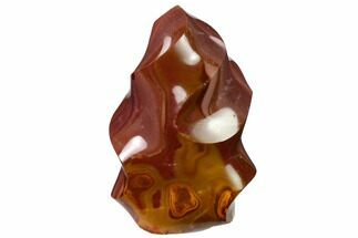 Polished Red and Yellow Jasper Flame - Madagascar #153296
