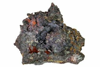 Red-Orange Descloizite Crystals on Matrix - Apex Mine, Mexico #155877