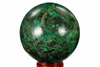 Polished Malachite & Chrysocolla Sphere - Peru #156470