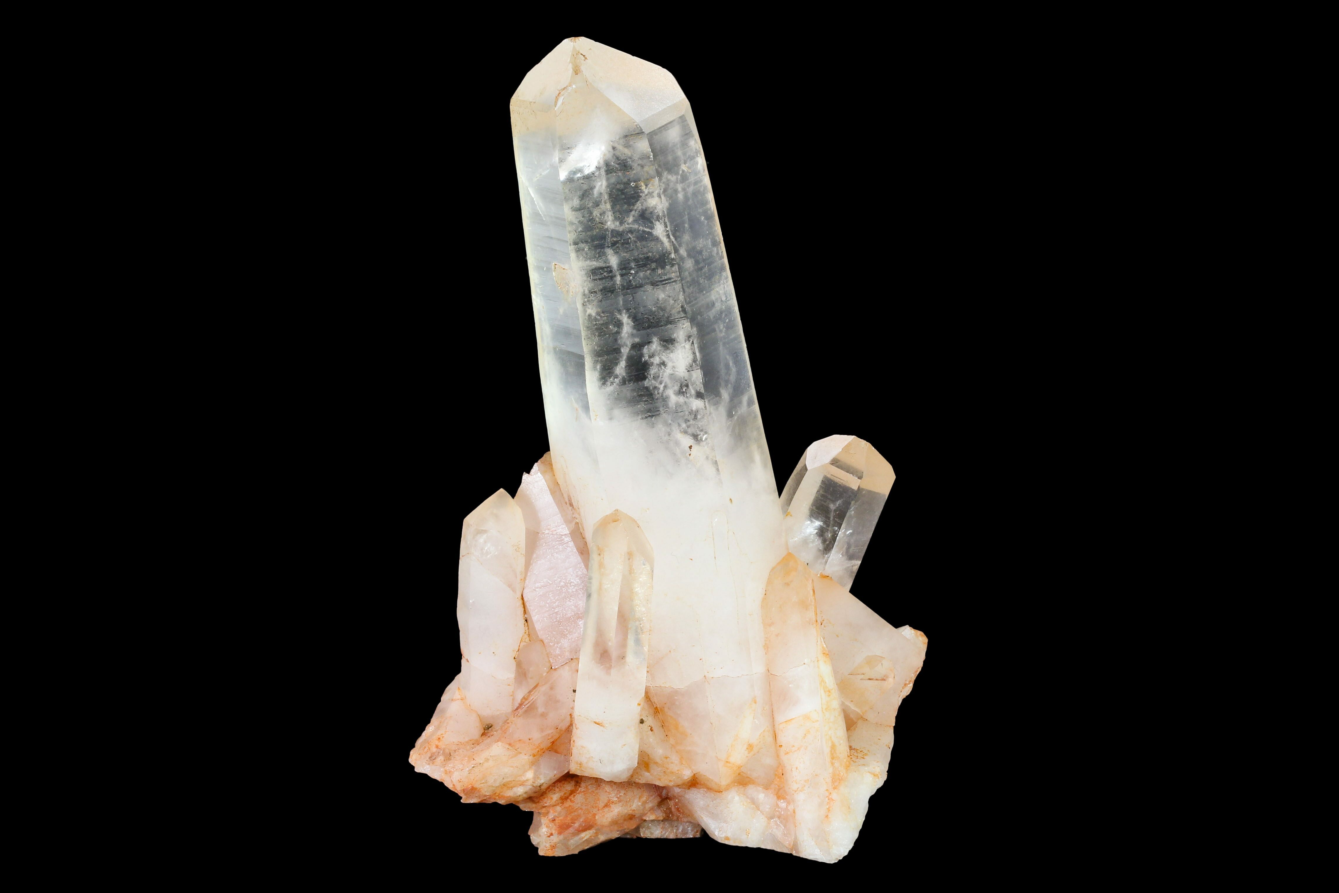 6" Tangerine Quartz Crystal Cluster Madagascar For Sale (156906