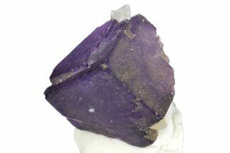 Cubic Purple Fluorite Crystal on Quartz - China #161608