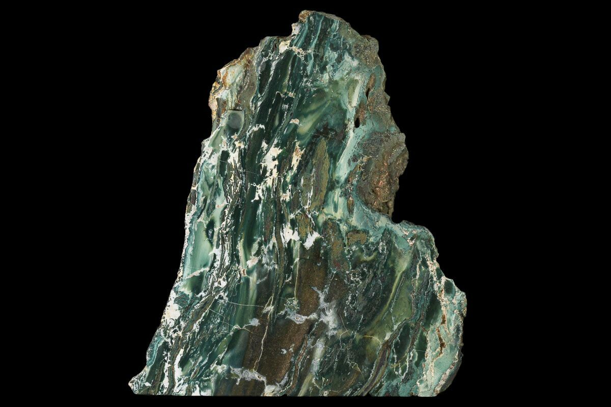 6.9 Green Jasper Replaced Petrified Wood Stand-up - Oregon (#162876) For  Sale 