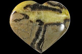 3.4" Polished Septarian Heart - Madagascar - Crystal #156669
